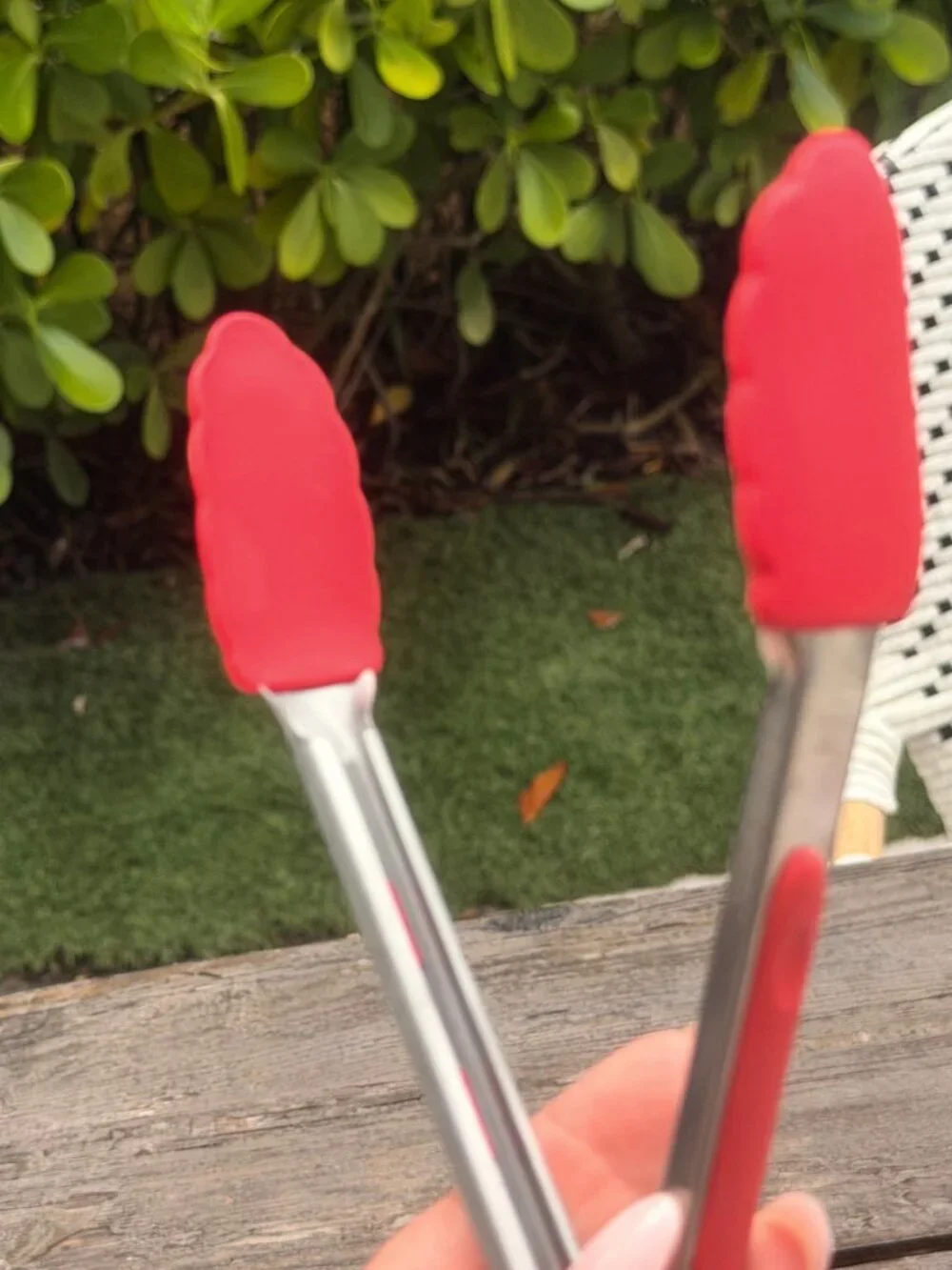 Excelsteel Red 2pc Silicone Tip Tongs Stainless Steel